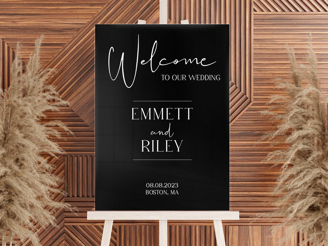 Minimalist Welcome Sign with Date & Location
