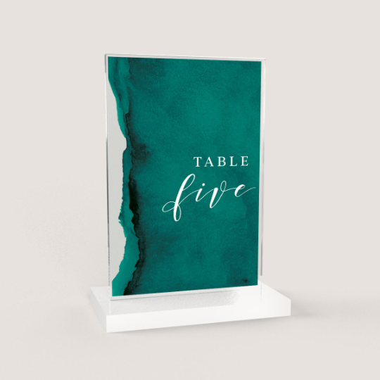 Watercolor Table Number