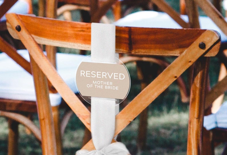 Circle Reserved Seat Sign