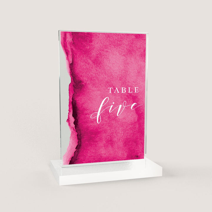 Watercolor Table Number