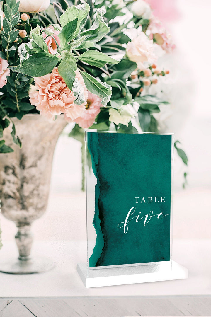 Watercolor Table Number
