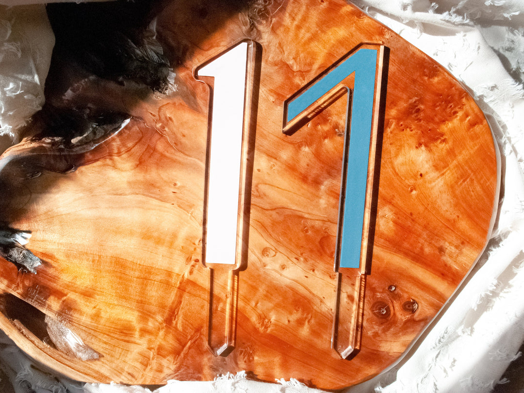 Acrylic Number Cake Topper | 5" Height | Birthday Cake Topper | Anniversary Cake Topper | Serif and Sans-serif | Color Options