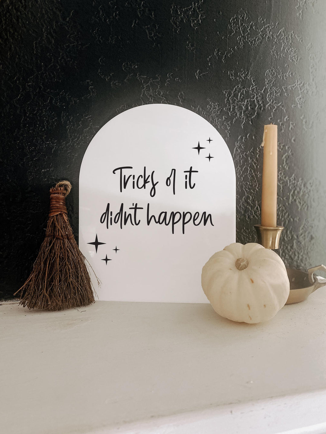 White Arch Halloween Sign