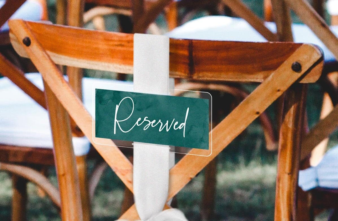 Reserved Seat Sign | Classic Wedding | Watercolor | Colorful | Artsy | VIP Seating | Reserved Sign | Family Seating