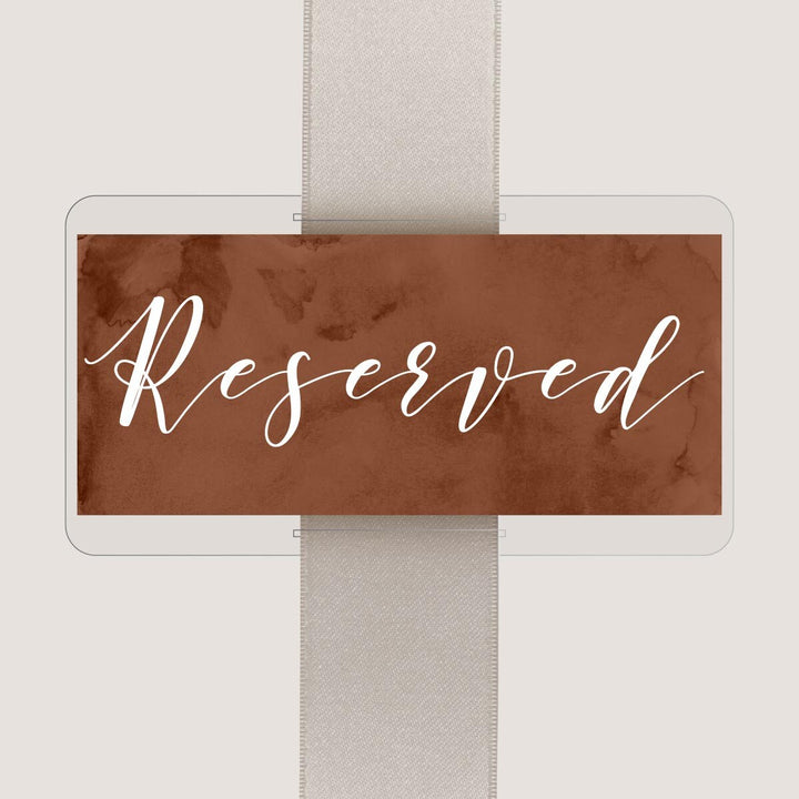 Reserved Seat Sign | Classic Wedding | Watercolor | Colorful | Artsy | VIP Seating | Reserved Sign | Family Seating