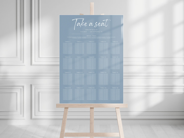 Personalized Acrylic Seating Chart for Wedding | 20 Tables | 240 Guests | 12 Guests per Table | Rectangle Seating Chart | Wedding Reception