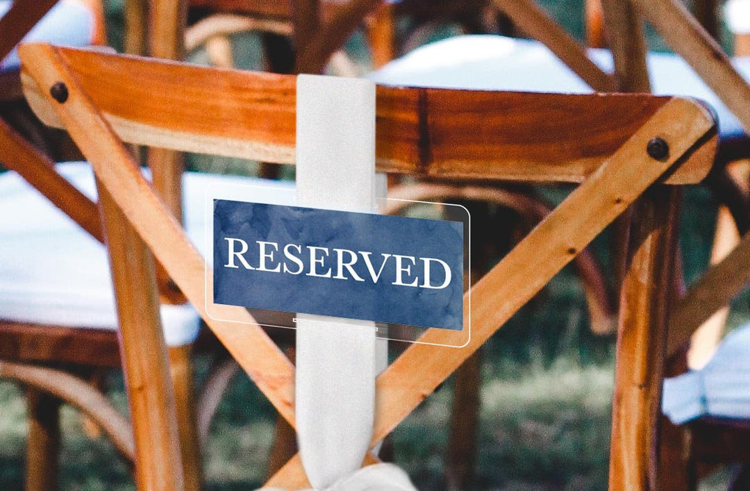 Reserved Seat Sign | Classic Wedding | Watercolor | Colorful | Artsy | VIP Seating | Reserved Sign | Family Seating