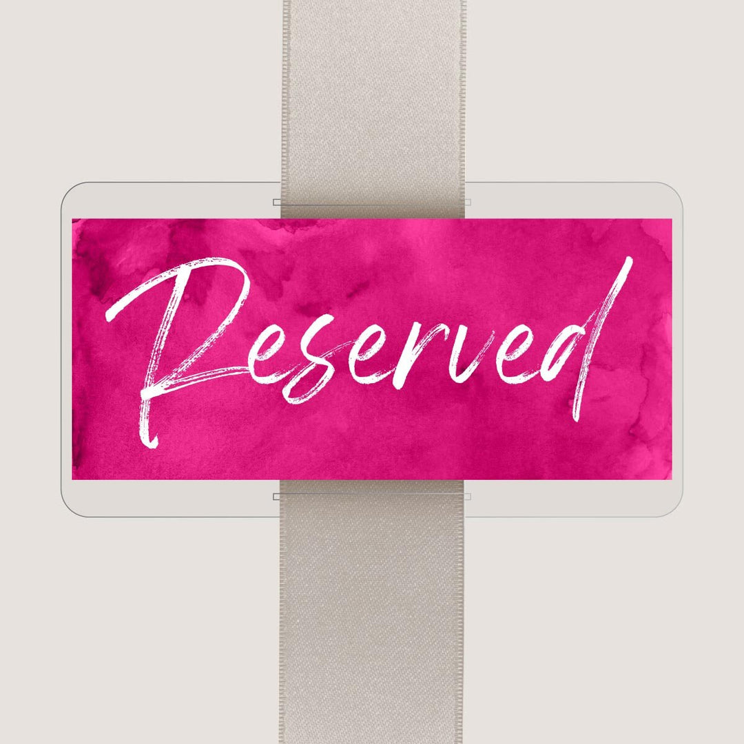 Reserved Seat Sign | Classic Wedding | Watercolor | Colorful | Artsy | VIP Seating | Reserved Sign | Family Seating