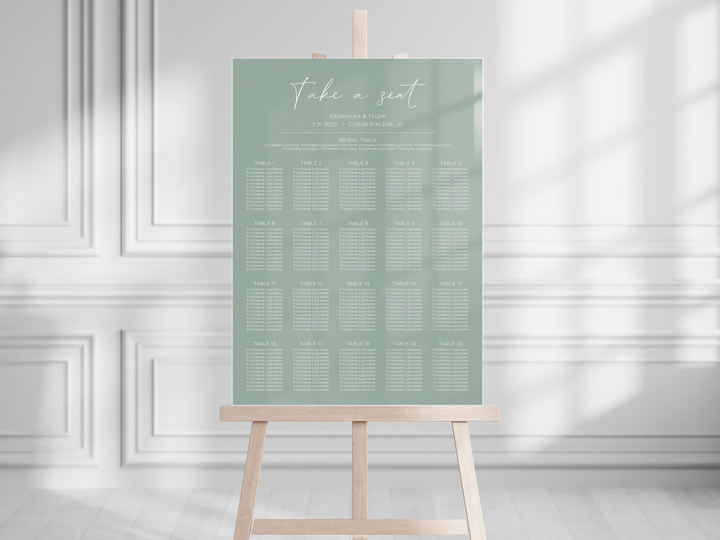 Personalized Acrylic Seating Chart for Wedding | 20 Tables | 240 Guests | 12 Guests per Table | Rectangle Seating Chart | Wedding Reception