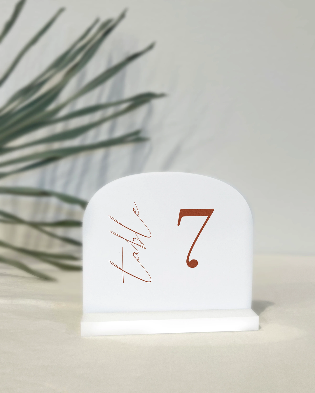 White Acrylic Arch Table Number | Wedding Table Number | Art Deco | Boho | Wedding | Unique | Reserved Seating | TN10