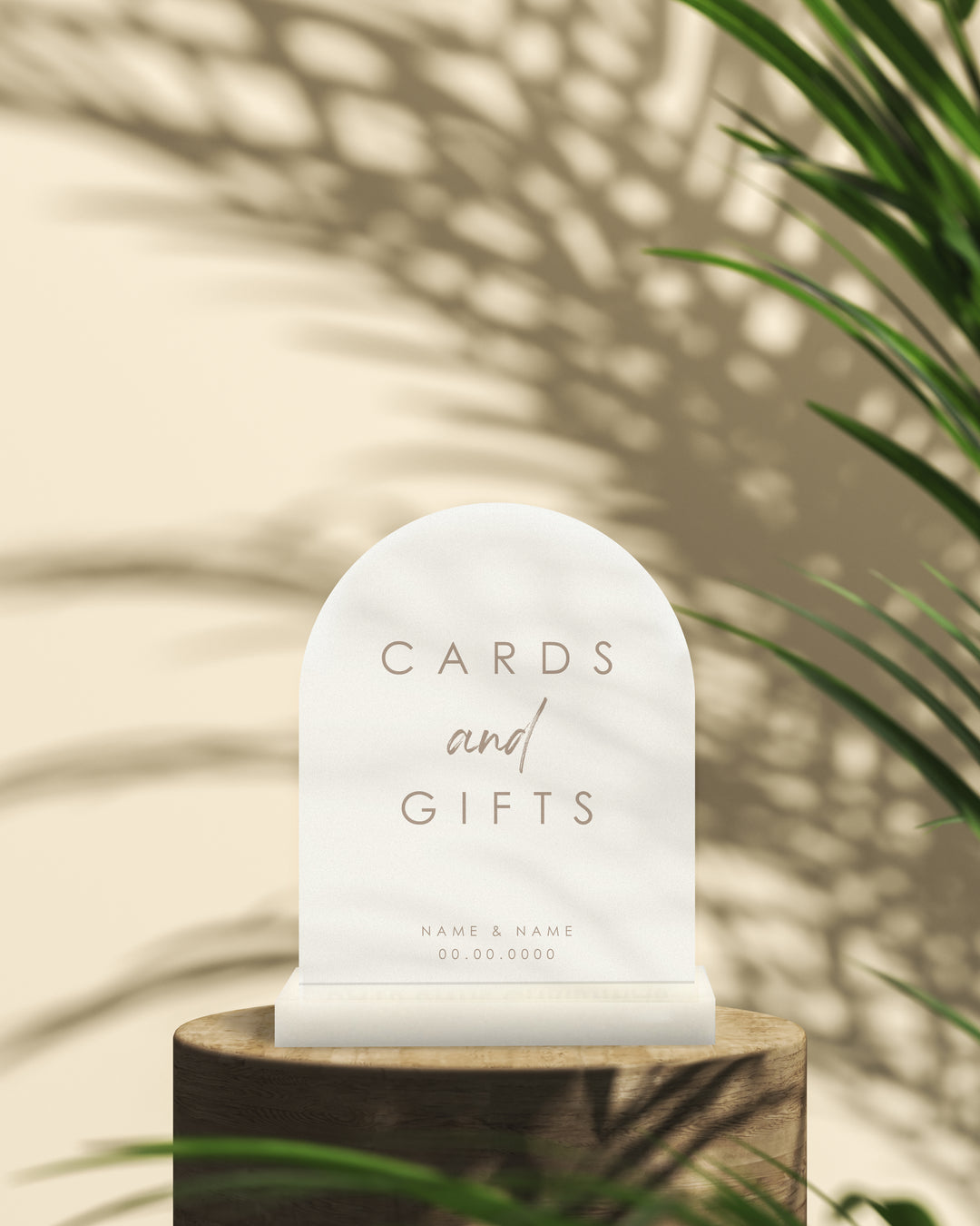 Arch Cards and Gifts Sign | White Acrylic