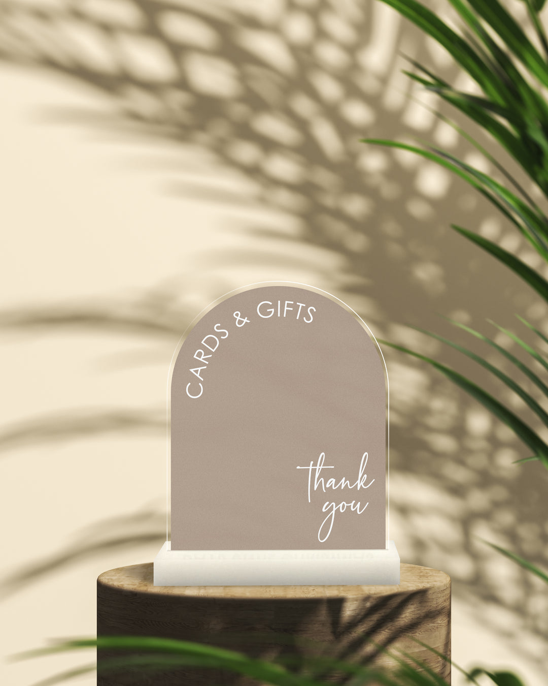 Arch "Cards & Gifts" Sign with Colored Background