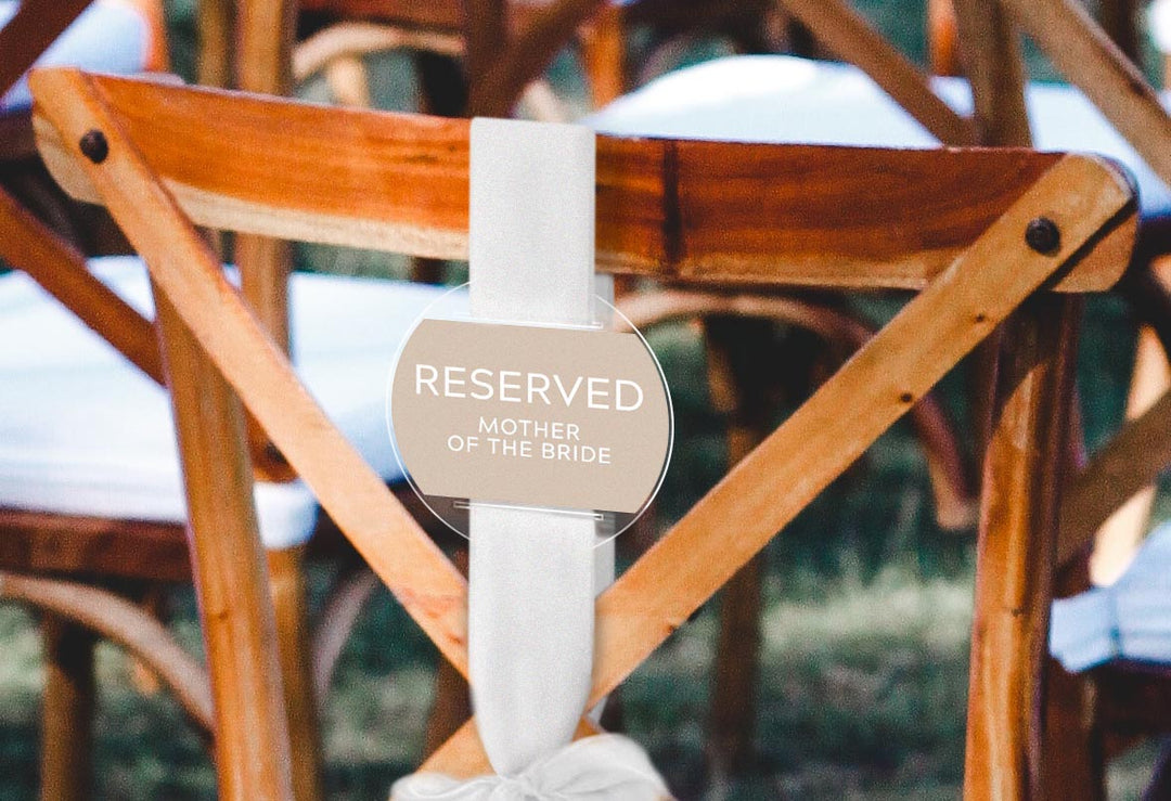 Circle Personalized Reserved Sign for Seat | PETG