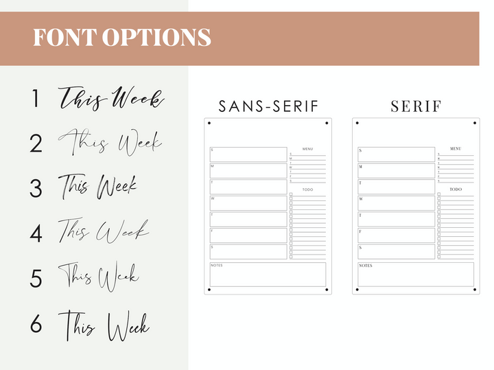 Weekly Calendar with Menu and To-Do List