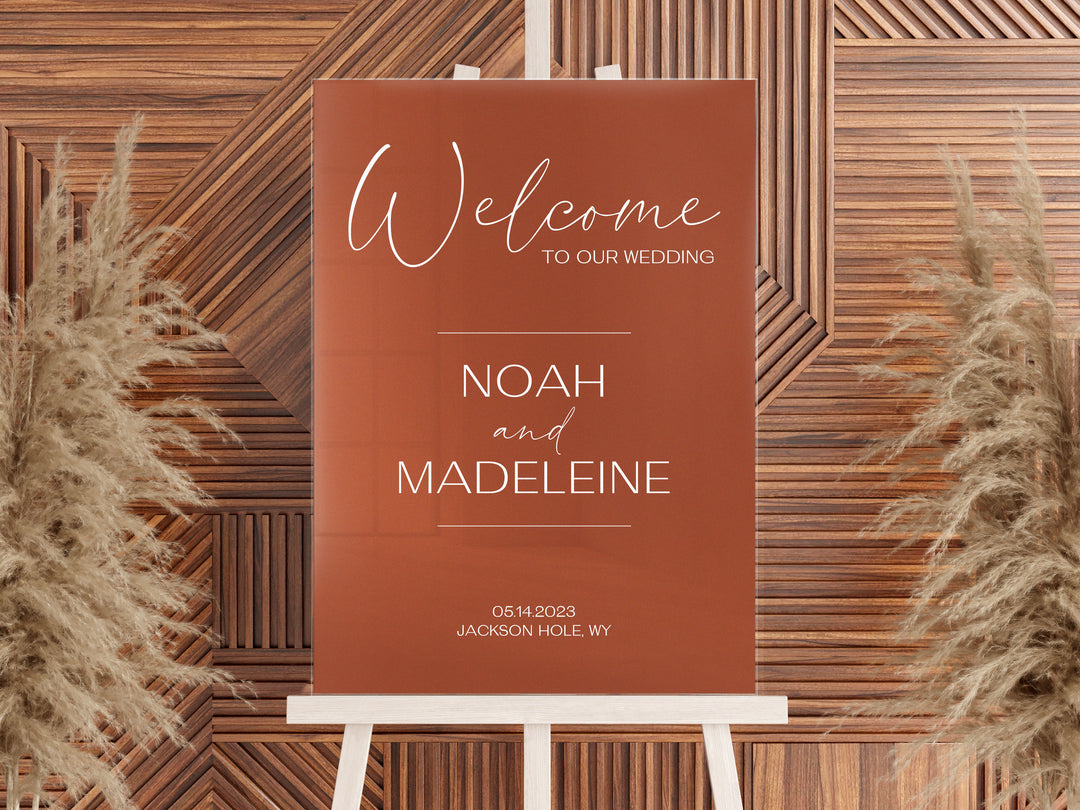 Minimalist Welcome Sign with Date & Location