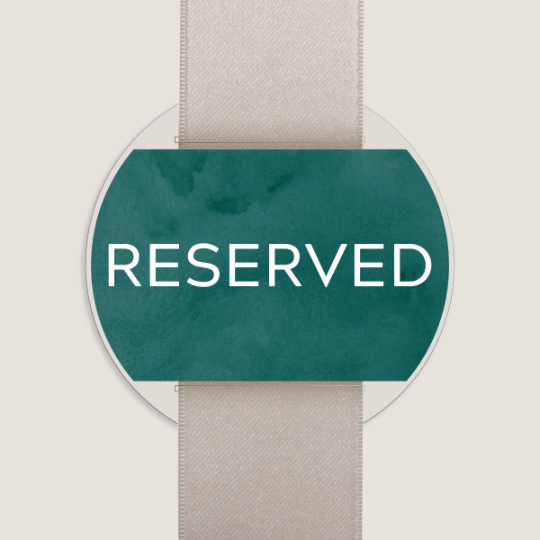 Watercolor Reserved Circle Seat Sign