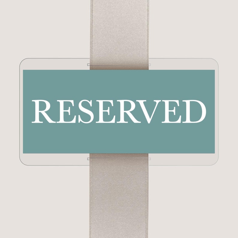 Rectangle Reserved Seat Sign