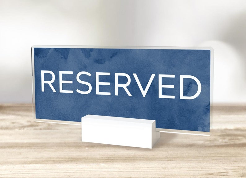 Watercolor Reserved Table Sign