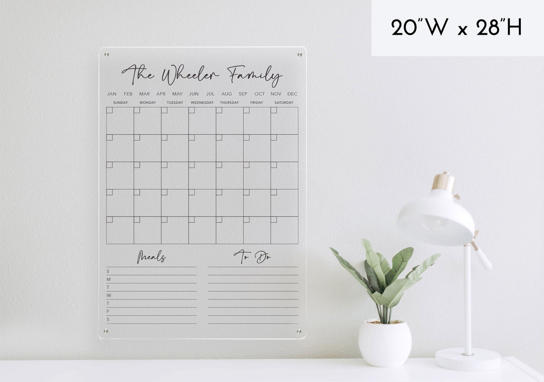 Calendar with To-do list & Meal Planner