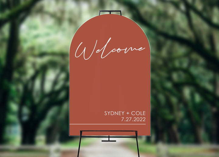 Bohemian Arch Wedding Welcome Sign