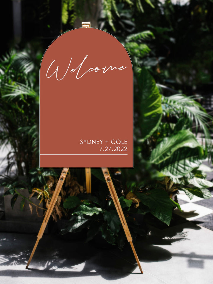 Bohemian Arch Wedding Welcome Sign