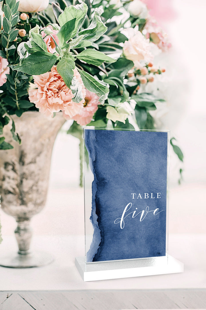 Watercolor Table Number