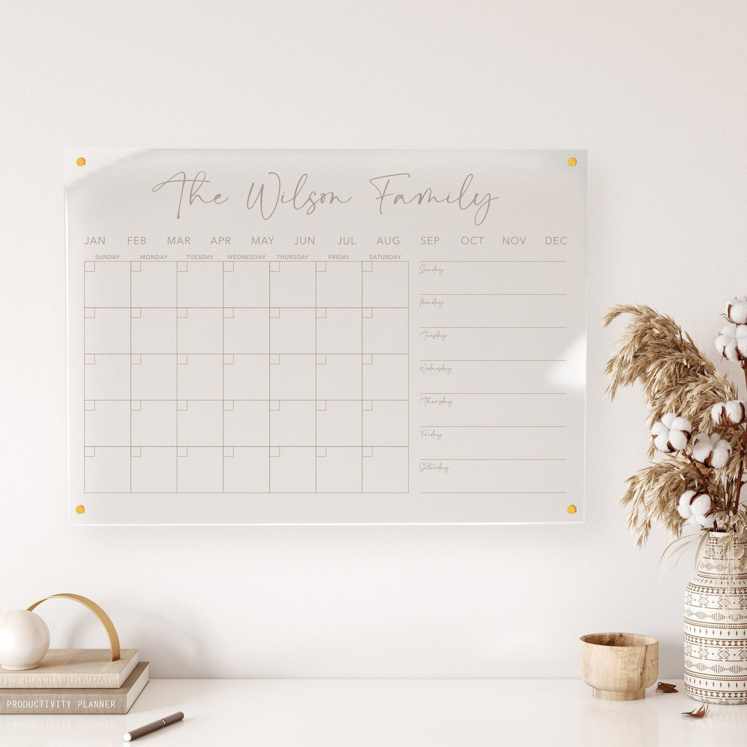 Color Print Month & Week Calendar